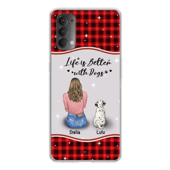 Personalized Dog Mom Phone Case - Upto 5 Dogs -Gift Idea For Dog Owners - Life Is Better With Dogs - Case For Oppo/Xiaomi/Huawei