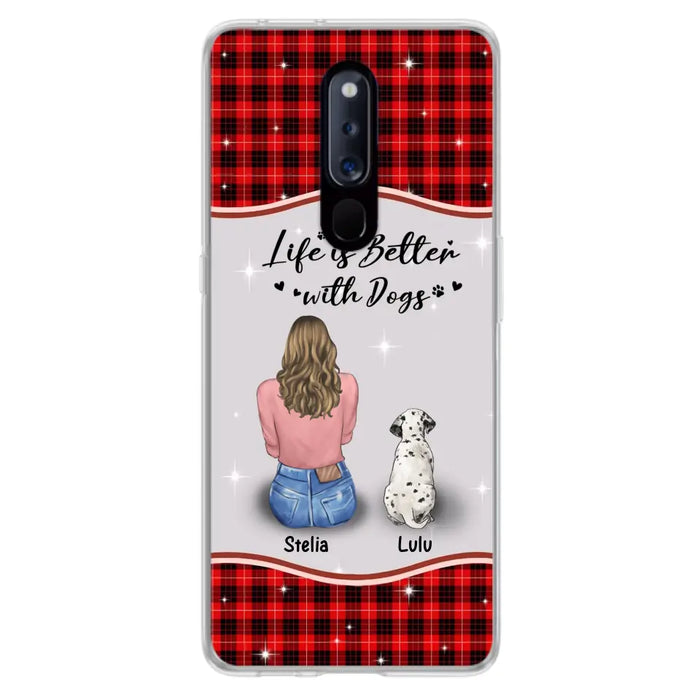 Personalized Dog Mom Phone Case - Upto 5 Dogs -Gift Idea For Dog Owners - Life Is Better With Dogs - Case For Oppo/Xiaomi/Huawei