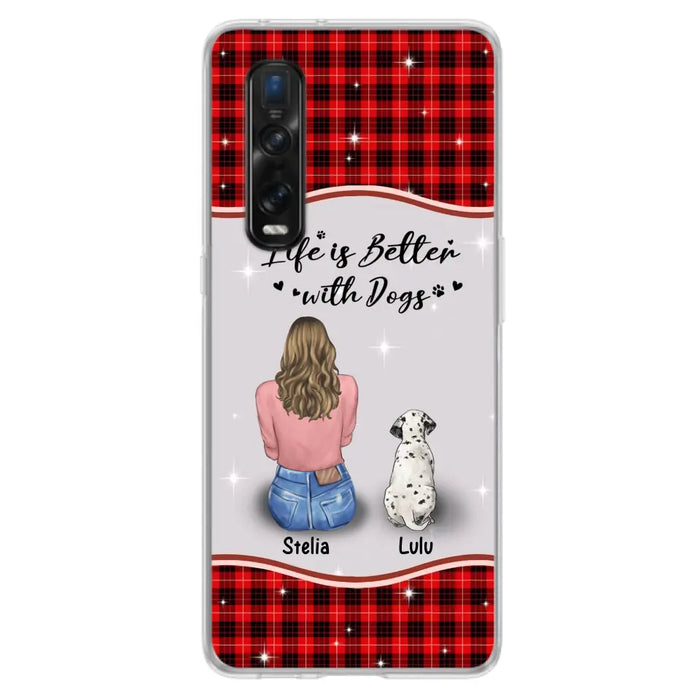 Personalized Dog Mom Phone Case - Upto 5 Dogs -Gift Idea For Dog Owners - Life Is Better With Dogs - Case For Oppo/Xiaomi/Huawei