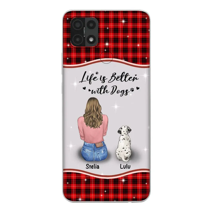 Personalized Dog Mom Phone Case - Upto 5 Dogs -Gift Idea For Dog Owners - Life Is Better With Dogs - Case For Oppo/Xiaomi/Huawei