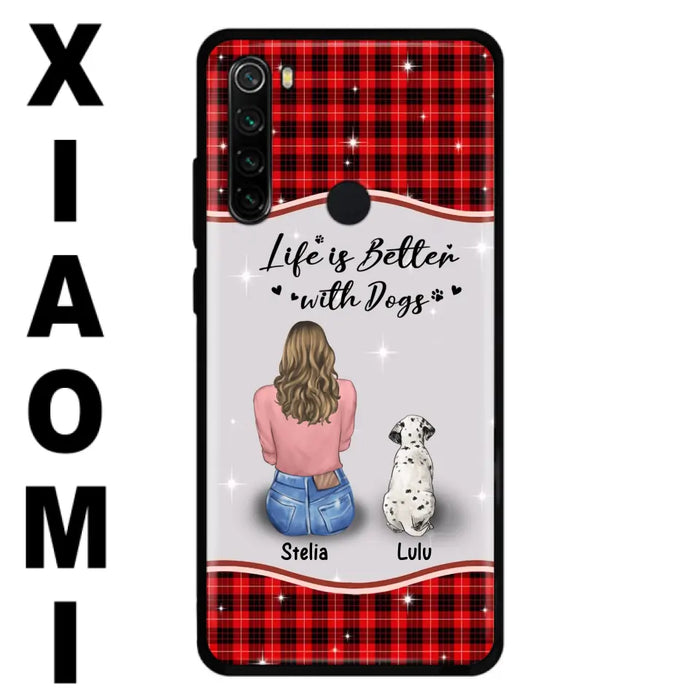 Personalized Dog Mom Phone Case - Upto 5 Dogs -Gift Idea For Dog Owners - Life Is Better With Dogs - Case For Oppo/Xiaomi/Huawei