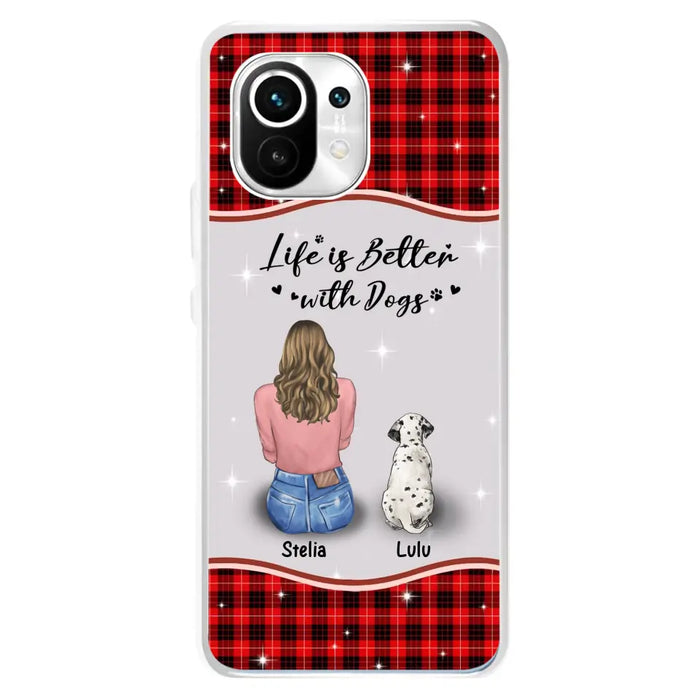 Personalized Dog Mom Phone Case - Upto 5 Dogs -Gift Idea For Dog Owners - Life Is Better With Dogs - Case For Oppo/Xiaomi/Huawei