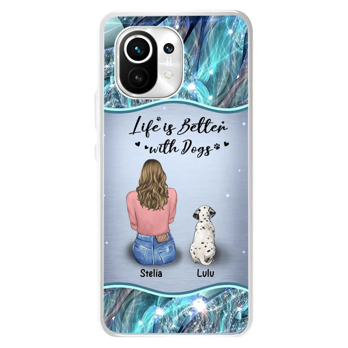 Personalized Dog Mom Phone Case - Upto 4 Dogs -Gift Idea For Dog Owners - Life Is Better With Dogs - Case For Oppo/Xiaomi/Huawei