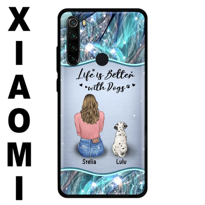 Personalized Dog Mom Phone Case - Upto 4 Dogs -Gift Idea For Dog Owners - Life Is Better With Dogs - Case For Oppo/Xiaomi/Huawei