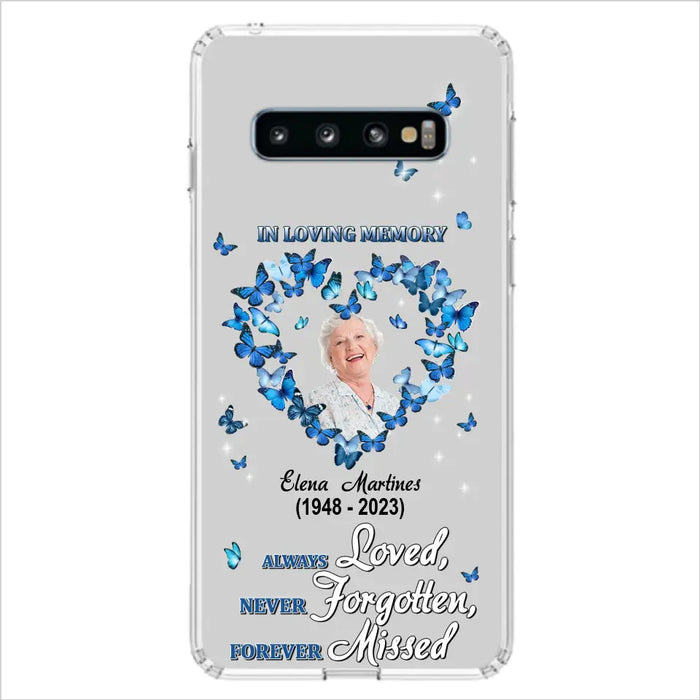 Personalized Memorial Phone Case - Upload Photo - Memorial Gift Idea For Family Member - Always Loved Never Forgotten Forever Missed  - Case For iPhone/Samsung