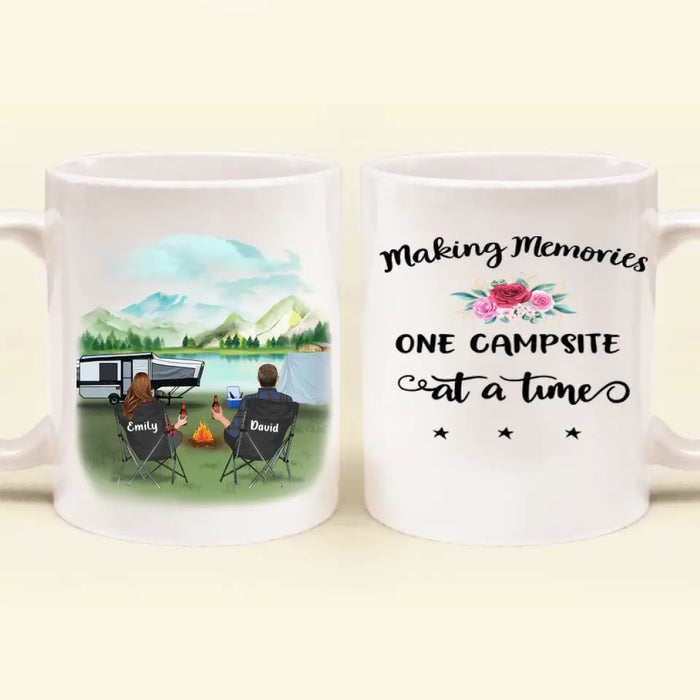 Personalized Camping Coffee Mug, Gift Idea For The Whole Family - Couple/Parents With Children & Pets - Husband And Wife Camping Partners For Life - Q3VZTZ