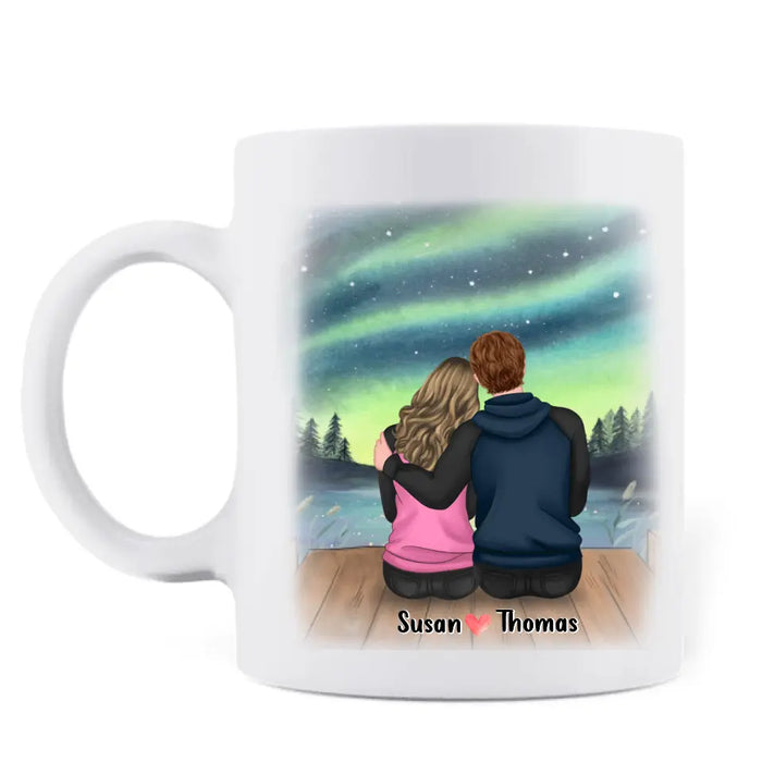 Custom Personalized Couple Coffee Mug - Gifts for Couple Valentines Day - I Love You In The Morning And In The Afternoon - Happy Valentine's