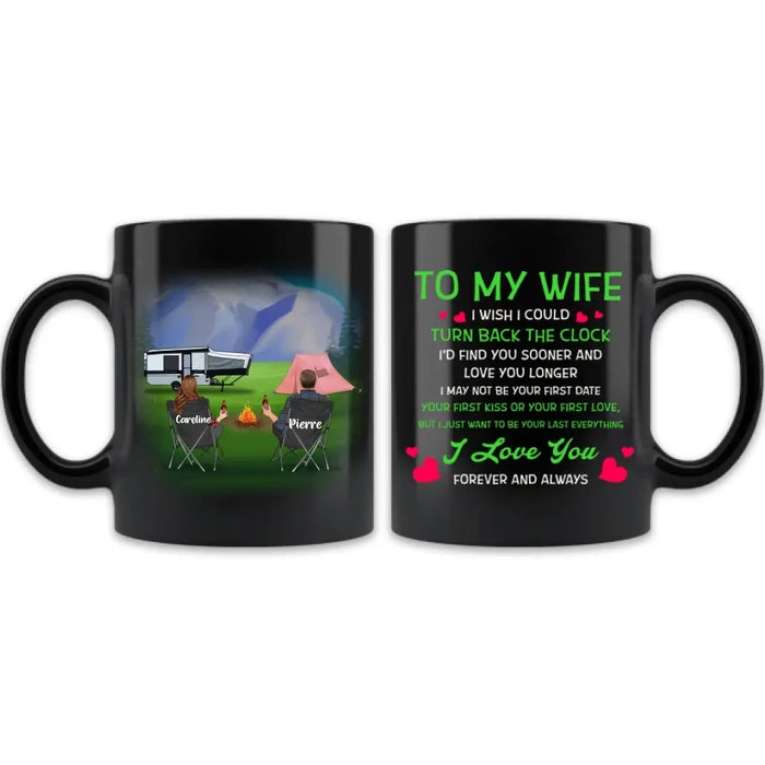 Custom Personalized Camping Couple Coffee Mug - Gift Idea For Couple/ Camping Lover - I Love You Forever And Always