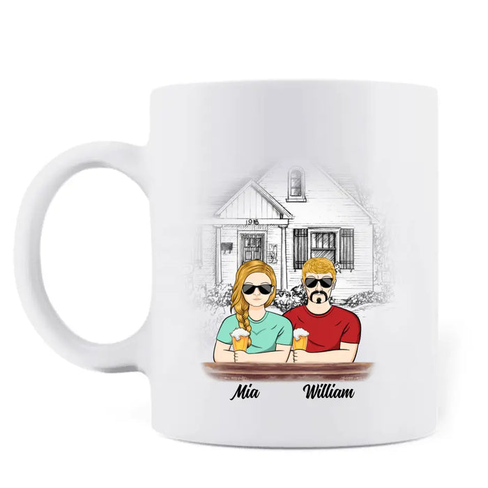 Custom Personalized Couple Coffee Mug - Gift Idea For Couple - I Never Dreamed I'd Grow Up To Be A Spoiled Wife Of A Grumpy Old Husband