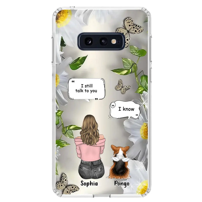 Personalized Memorial Dog Mom Phone Case - Upto 4 Dogs - Gift Idea for Dog Lovers/Owners  - I Still Talk To You - Case For iPhone/Samsung