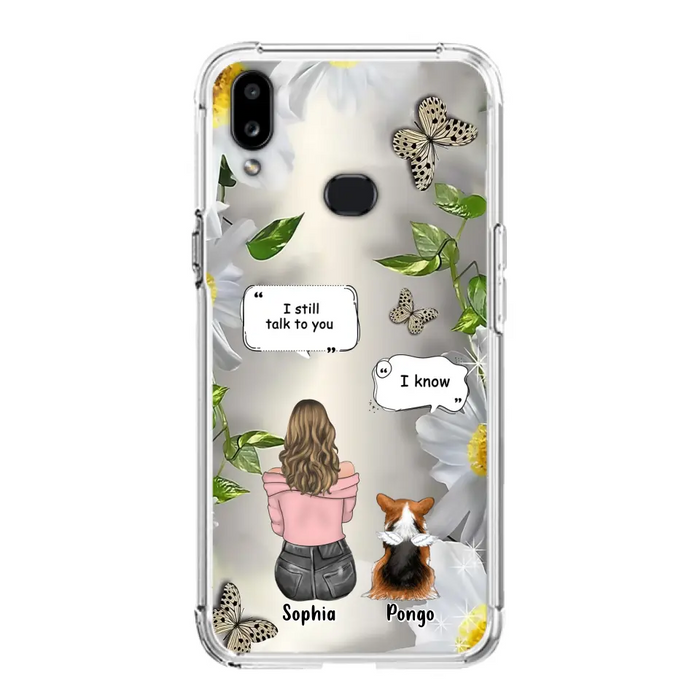 Personalized Memorial Dog Mom Phone Case - Upto 4 Dogs - Gift Idea for Dog Lovers/Owners  - I Still Talk To You - Case For iPhone/Samsung