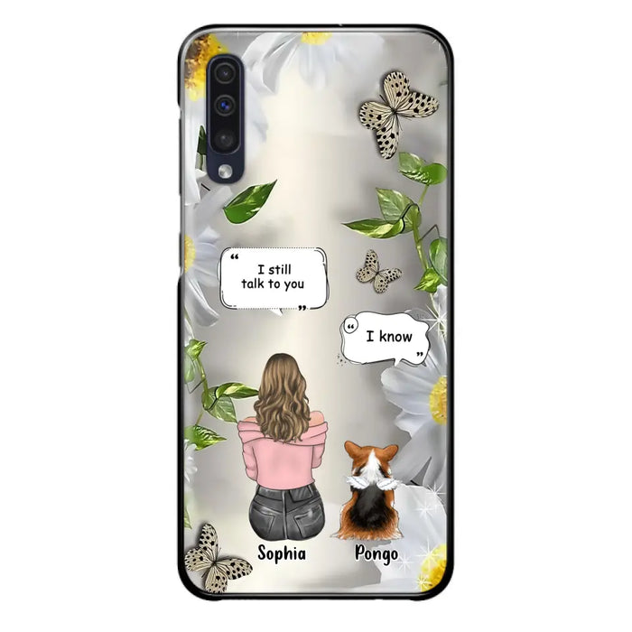 Personalized Memorial Dog Mom Phone Case - Upto 4 Dogs - Gift Idea for Dog Lovers/Owners  - I Still Talk To You - Case For iPhone/Samsung