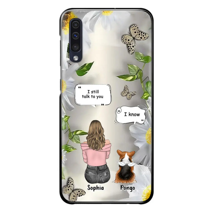 Personalized Memorial Dog Mom Phone Case - Upto 4 Dogs - Gift Idea for Dog Lovers/Owners  - I Still Talk To You - Case For iPhone/Samsung