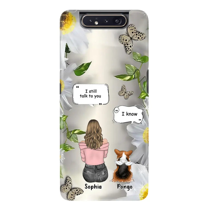 Personalized Memorial Dog Mom Phone Case - Upto 4 Dogs - Gift Idea for Dog Lovers/Owners  - I Still Talk To You - Case For iPhone/Samsung