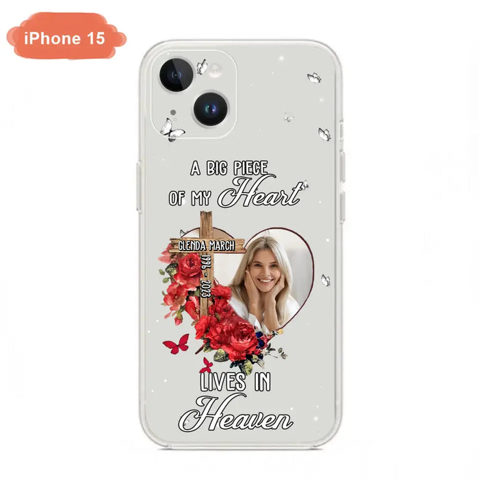 Custom Personalized Memorial Phone Case - Memorial Gift Idea For Family - Case For iPhone/Samsung - The Moment Your Heart Stopped Mine Changed Forever