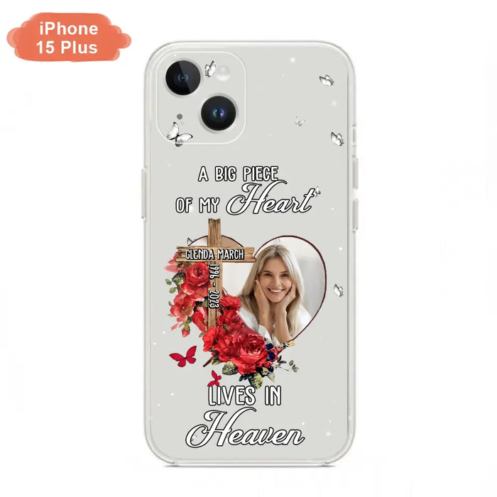 Custom Personalized Memorial Phone Case - Memorial Gift Idea For Family - Case For iPhone/Samsung - The Moment Your Heart Stopped Mine Changed Forever