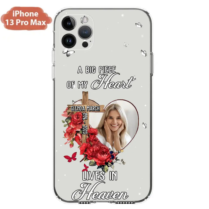 Custom Personalized Memorial Phone Case - Memorial Gift Idea For Family - Case For iPhone/Samsung - The Moment Your Heart Stopped Mine Changed Forever