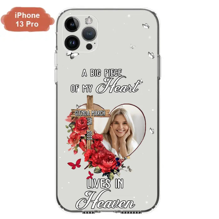 Custom Personalized Memorial Phone Case - Memorial Gift Idea For Family - Case For iPhone/Samsung - The Moment Your Heart Stopped Mine Changed Forever