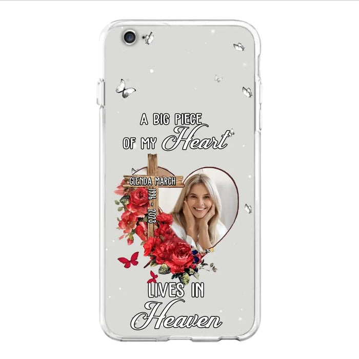 Custom Personalized Memorial Phone Case - Memorial Gift Idea For Family - Case For iPhone/Samsung - The Moment Your Heart Stopped Mine Changed Forever