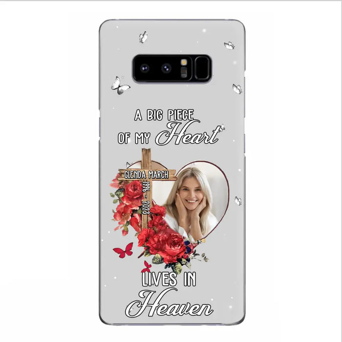 Custom Personalized Memorial Phone Case - Memorial Gift Idea For Family - Case For iPhone/Samsung - The Moment Your Heart Stopped Mine Changed Forever