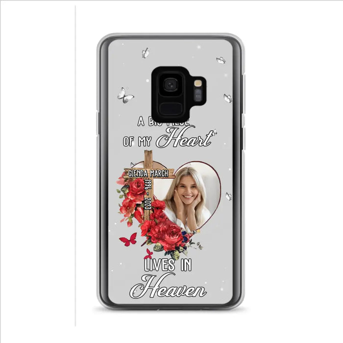 Custom Personalized Memorial Phone Case - Memorial Gift Idea For Family - Case For iPhone/Samsung - The Moment Your Heart Stopped Mine Changed Forever