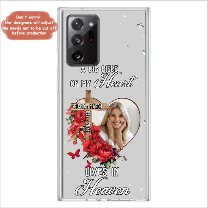 Custom Personalized Memorial Phone Case - Memorial Gift Idea For Family - Case For iPhone/Samsung - The Moment Your Heart Stopped Mine Changed Forever