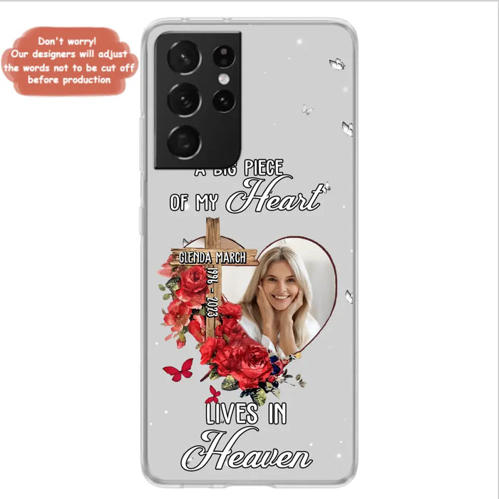 Custom Personalized Memorial Phone Case - Memorial Gift Idea For Family - Case For iPhone/Samsung - The Moment Your Heart Stopped Mine Changed Forever