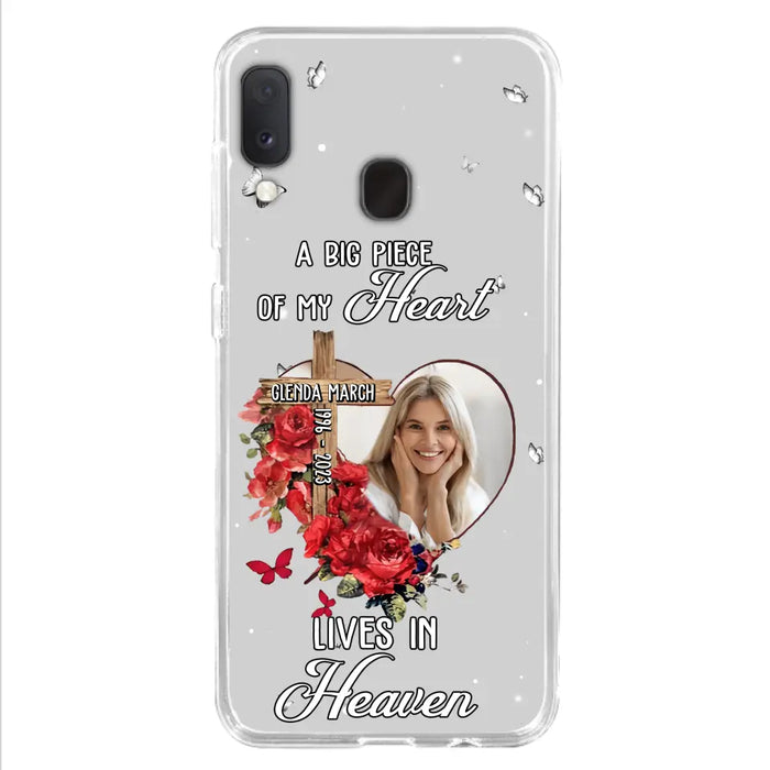 Custom Personalized Memorial Phone Case - Memorial Gift Idea For Family - Case For iPhone/Samsung - The Moment Your Heart Stopped Mine Changed Forever