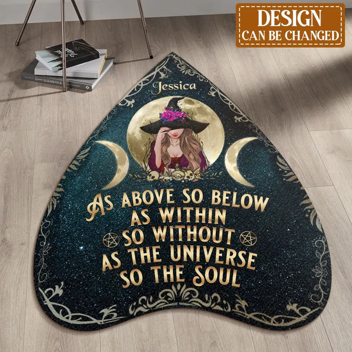 Custom Personalized Home Blessing Wicca Doormat - Gift Idea For Witch Lover - Home Decoration - As Above So Below As Within So Without