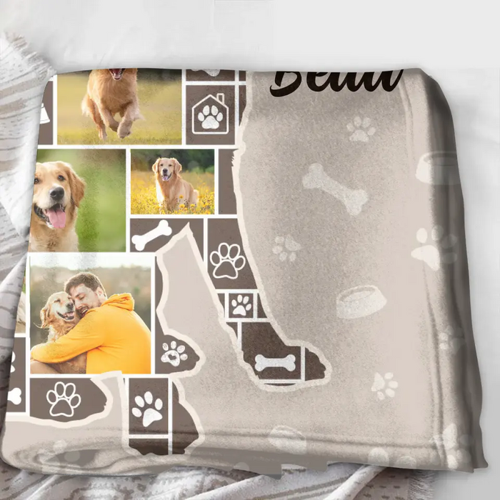 Custom Personalized Dog Photo Quilt/Single Layer Fleece Blanket - Gift Idea for Dog Lovers