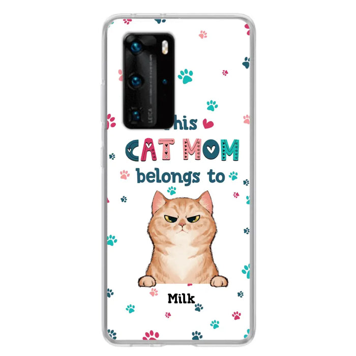 Custom Personalized Cat Phone Case For Oppo/Xiaomi/Huawei - Gift Idea For Cat Lover - Up to 6 Cats - This Cat Mom Belongs To