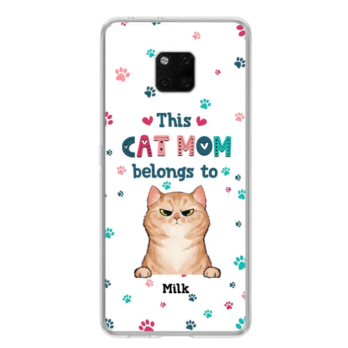 Custom Personalized Cat Phone Case For Oppo/Xiaomi/Huawei - Gift Idea For Cat Lover - Up to 6 Cats - This Cat Mom Belongs To