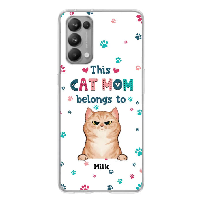 Custom Personalized Cat Phone Case For Oppo/Xiaomi/Huawei - Gift Idea For Cat Lover - Up to 6 Cats - This Cat Mom Belongs To