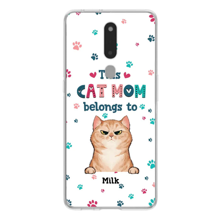 Custom Personalized Cat Phone Case For Oppo/Xiaomi/Huawei - Gift Idea For Cat Lover - Up to 6 Cats - This Cat Mom Belongs To