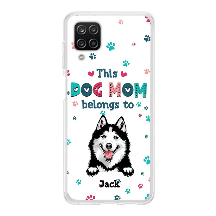 Custom Personalized Dog Phone Case For iPhone And Samsung - Gift Idea For Dog Lover - Up to 6 Dogs - This Dog Mom Belongs To