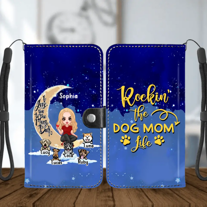 Personalized Dog Mom Flip Leather Purse - Best Gift For Dog Lovers - Rockin's The Dog Mom Life