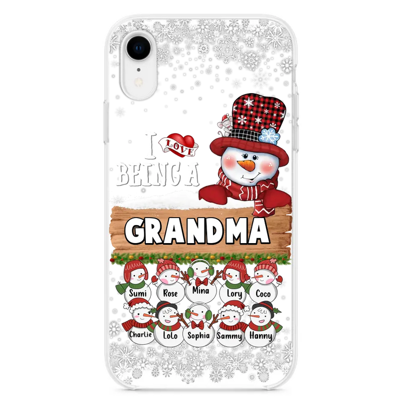 Personalized Grandma Phone Case - Up to 10 Grandkids - Christmas Gift Idea for Grandma - I Love Being A Grandma - Case For iPhone/Samsung