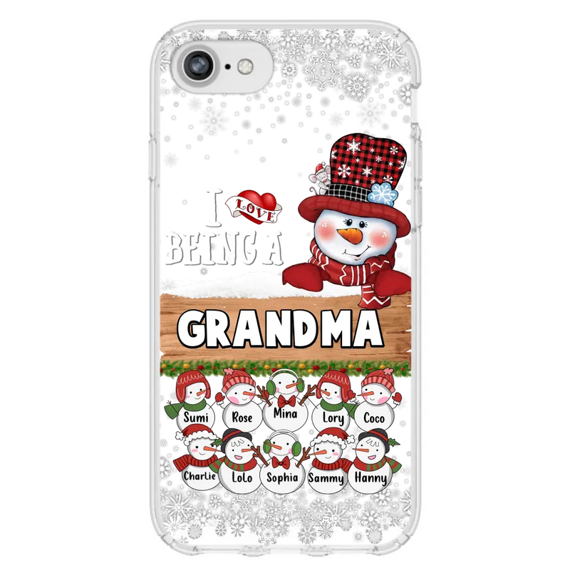 Personalized Grandma Phone Case - Up to 10 Grandkids - Christmas Gift Idea for Grandma - I Love Being A Grandma - Case For iPhone/Samsung