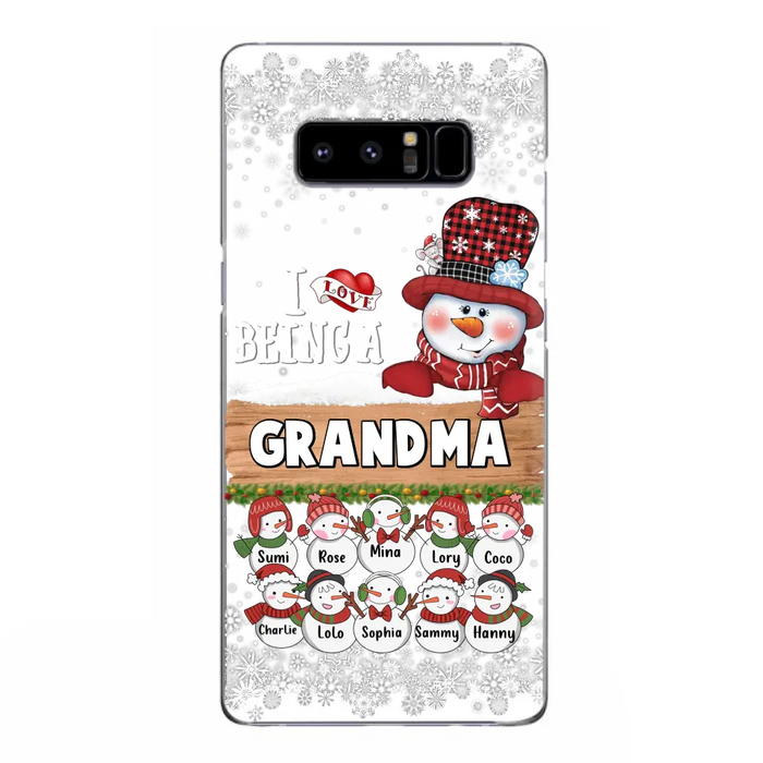 Custom Personalized Grandma Phone Case - Upto 10 Grandkids - Christmas Gift Idea for Grandma - I Love Being A Grandma - Case For iPhone/Samsung