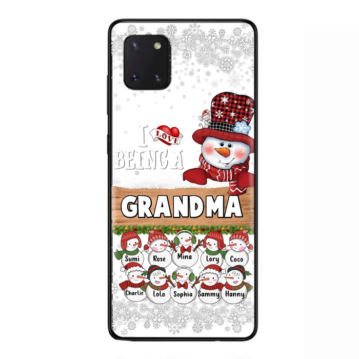 Custom Personalized Grandma Phone Case - Upto 10 Grandkids - Christmas Gift Idea for Grandma - I Love Being A Grandma - Case For iPhone/Samsung