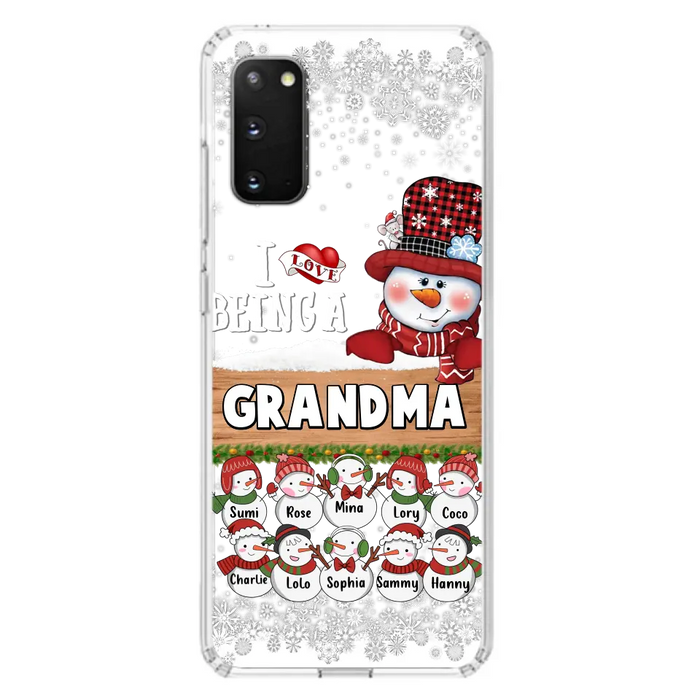 Custom Personalized Grandma Phone Case - Upto 10 Grandkids - Christmas Gift Idea for Grandma - I Love Being A Grandma - Case For iPhone/Samsung