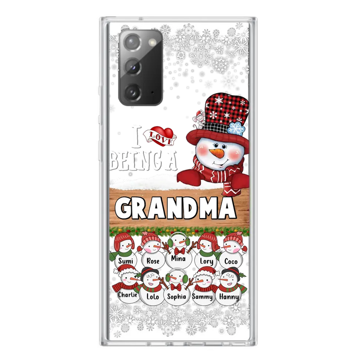 Custom Personalized Grandma Phone Case - Upto 10 Grandkids - Christmas Gift Idea for Grandma - I Love Being A Grandma - Case For iPhone/Samsung