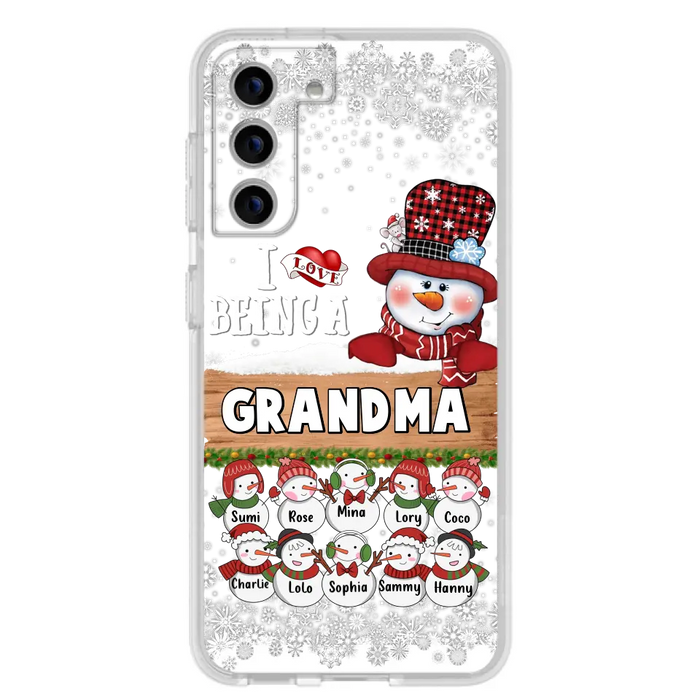 Custom Personalized Grandma Phone Case - Upto 10 Grandkids - Christmas Gift Idea for Grandma - I Love Being A Grandma - Case For iPhone/Samsung