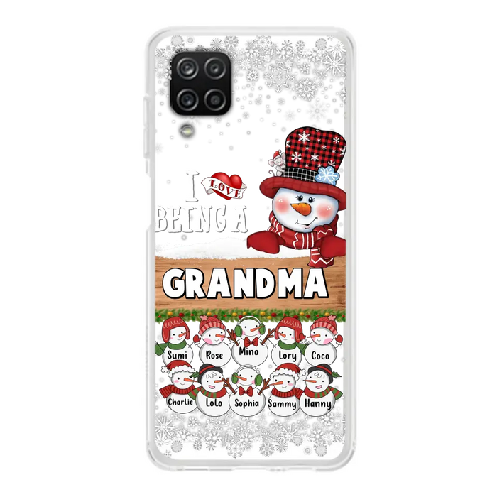 Custom Personalized Grandma Phone Case - Upto 10 Grandkids - Christmas Gift Idea for Grandma - I Love Being A Grandma - Case For iPhone/Samsung