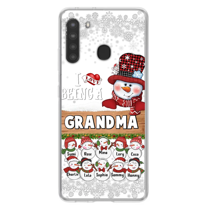 Custom Personalized Grandma Phone Case - Upto 10 Grandkids - Christmas Gift Idea for Grandma - I Love Being A Grandma - Case For iPhone/Samsung