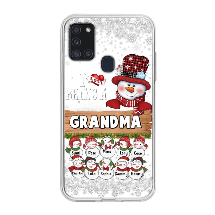 Custom Personalized Grandma Phone Case - Upto 10 Grandkids - Christmas Gift Idea for Grandma - I Love Being A Grandma - Case For iPhone/Samsung