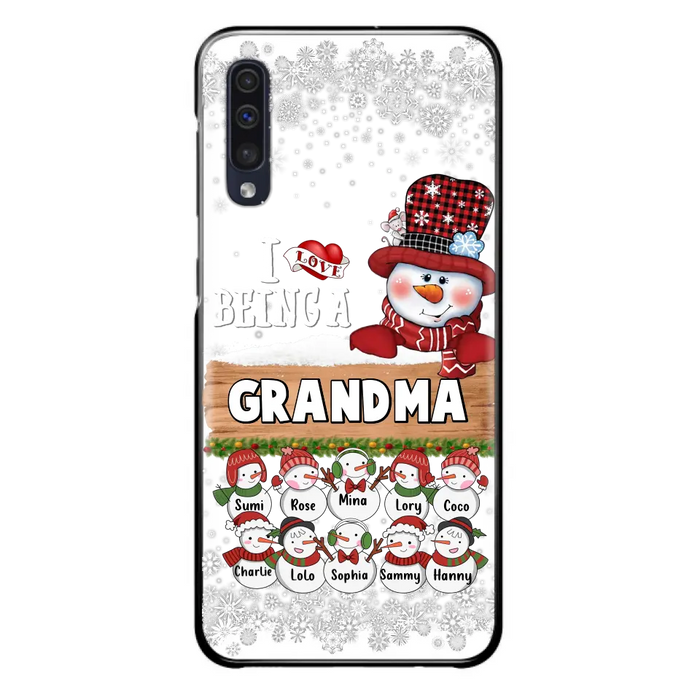 Custom Personalized Grandma Phone Case - Upto 10 Grandkids - Christmas Gift Idea for Grandma - I Love Being A Grandma - Case For iPhone/Samsung