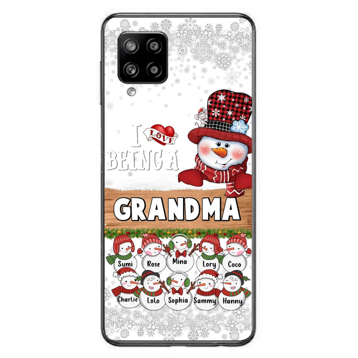 Custom Personalized Grandma Phone Case - Upto 10 Grandkids - Christmas Gift Idea for Grandma - I Love Being A Grandma - Case For iPhone/Samsung