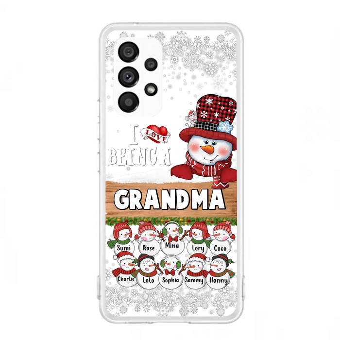 Custom Personalized Grandma Phone Case - Upto 10 Grandkids - Christmas Gift Idea for Grandma - I Love Being A Grandma - Case For iPhone/Samsung