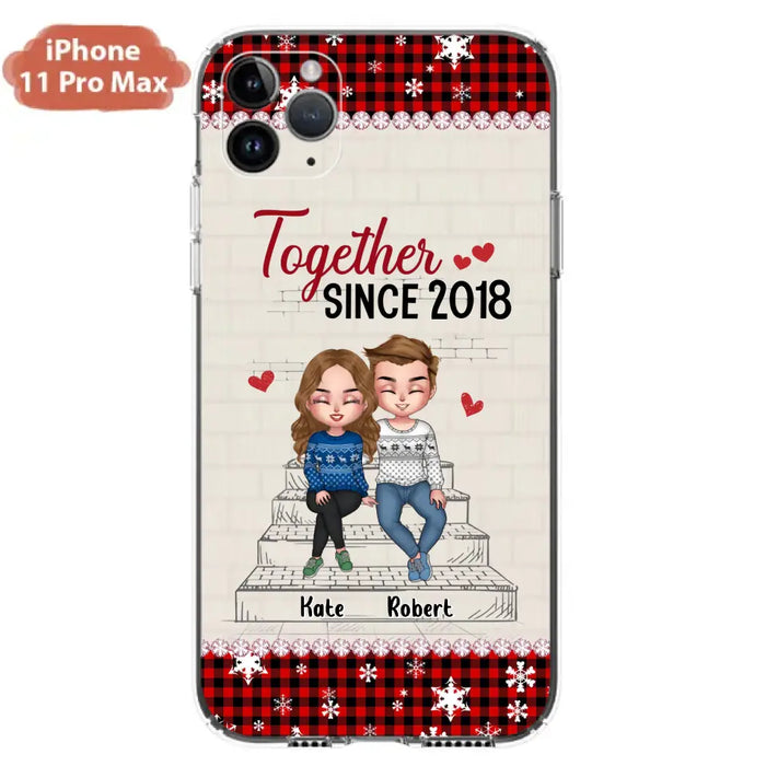 Custom Personalized Christmas Couple Phone Case - Christmas Gift Idea For Couple - Together Since 2018 - Case For iPhone/Samsung